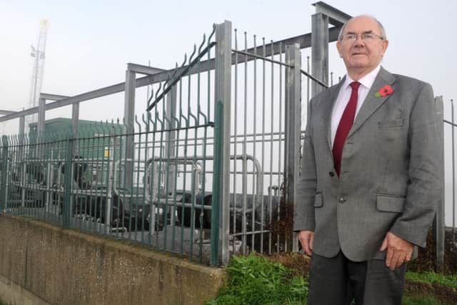 Cllr Trevor Barker at the Keadby pumping station as work is to be done to stop the banks bursting after the floods last year. Picture: Andrew Roe
