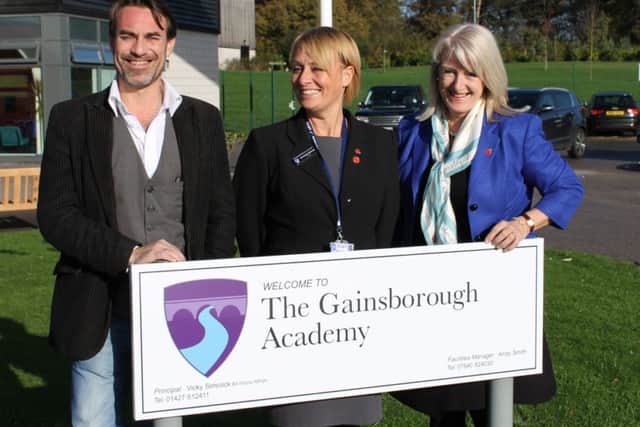 Chairman Andy Robinson, headteacher Vicky Simcock and community manager, Lesley Rollings