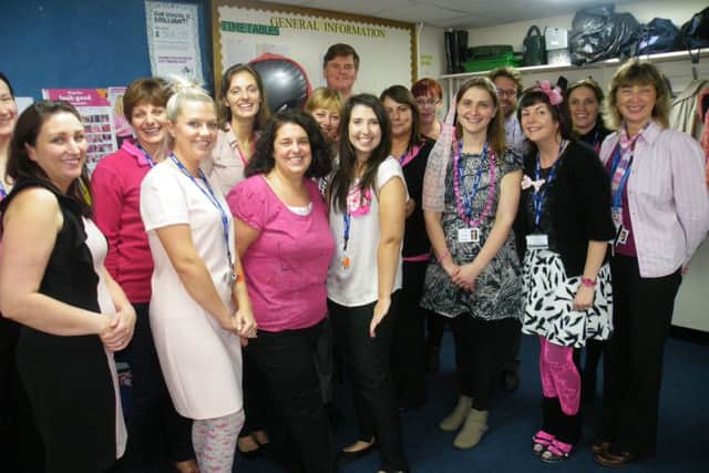 North Axholme Academy staff Wear It Pink.