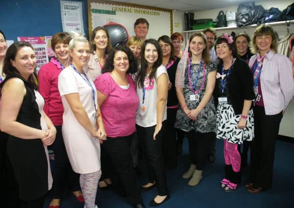 North Axholme Academy staff Wear It Pink.