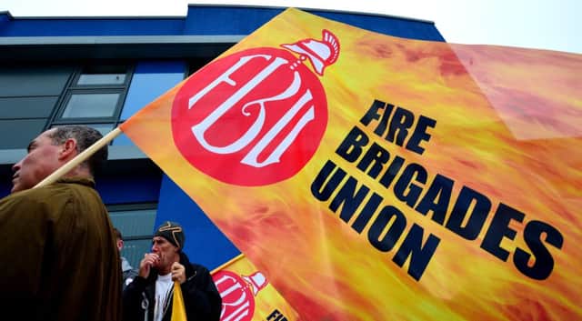 Members of the Fire Brigades Union (FBU) strike.
Photo by: Owen Humphreys/PA Wire