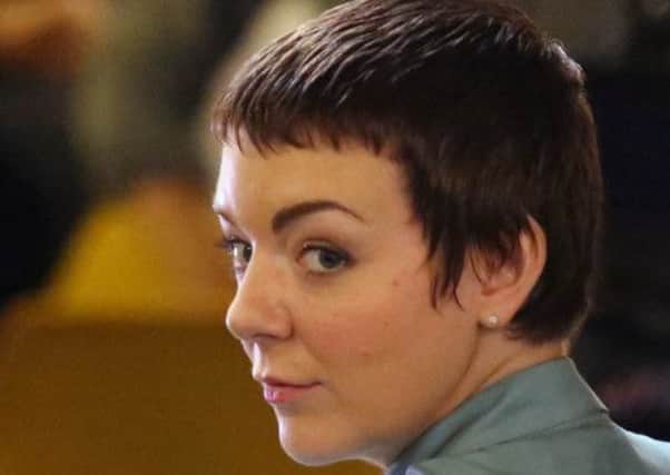 Picture shows actress Sheridan Smith filming in the Trinity Shopping Centre in Leeds, West Yorkshire. rossparry.co.uk / Steven Schofield