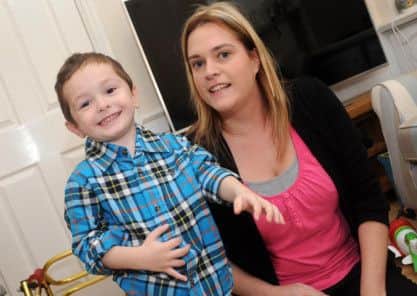 Elias Haydock, three, of Worksop with his mum Charlotte after his life changing operation. Picture: Andrew Roe