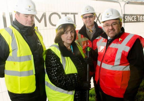 James Kelley project surveyor at Willmott Dixon, executive principal Sharron Close, David Reid design manager and Tim Mee building manager at Willmott Dixon