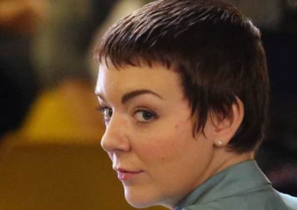 Picture shows actress Sheridan Smith filming in the Trinity Shopping Centre in Leeds, West Yorkshire. rossparry.co.uk / Steven Schofield