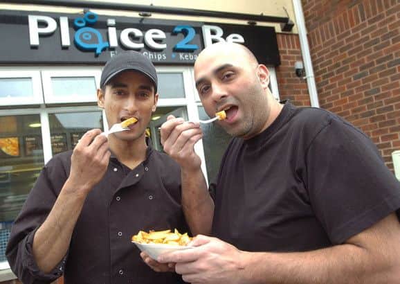 At Plaice 2 Be in Belton are Raj Singh and Gurd Mattu. ( Buy this photo E1974TS) Picture: Tony Saxton