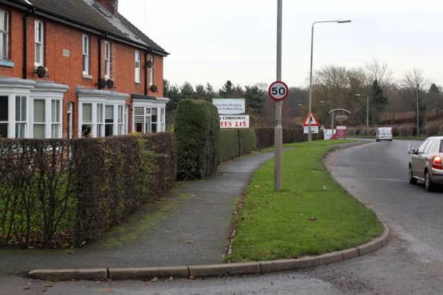John Thompson and local residents are concerned about speeding on the A619 near Darfoulds Nursery. Houses near to the exit onto the A619.