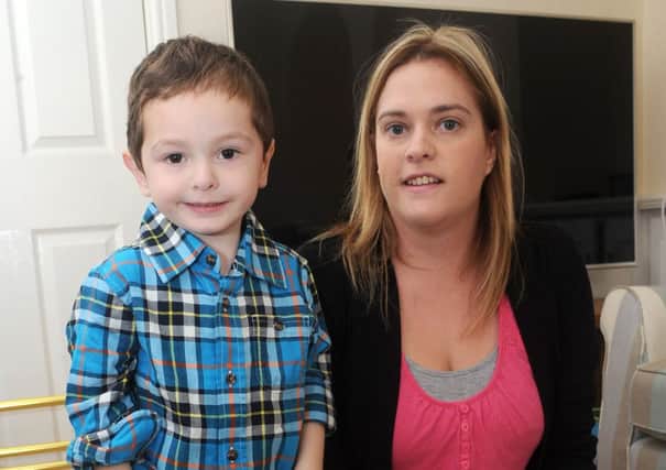 Elias Haydock, three, of Worksop with his mum Charlotte after his life changing operation. Picture: Andrew Roe