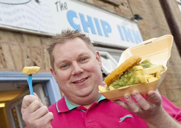 The Chip Inn, Whitwell and owner Tim Moncaster