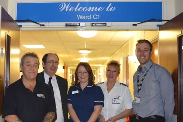 Chris Trenham, Site Manager, Stephen Loose, Accounts Manager, Michelle Cookson, C1 Ward Manager, Marie Rodgers, Staff Nurse and Rob Brewin, Caretaker Supervisor.