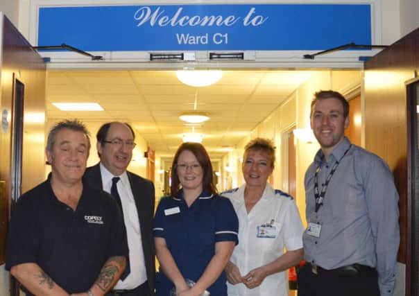 Chris Trenham, Site Manager, Stephen Loose, Accounts Manager, Michelle Cookson, C1 Ward Manager,  Marie Rodgers, Staff Nurse and Rob Brewin, Caretaker Supervisor.