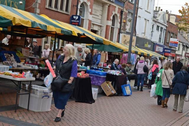 Worksop Market, Bridge Street. Picture: Marie Caley NWGU 29-10-14 Worksop Market MC 4