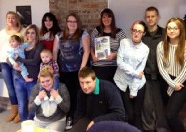 Students from the Flare Group meet with town manager, Samantha Mellows