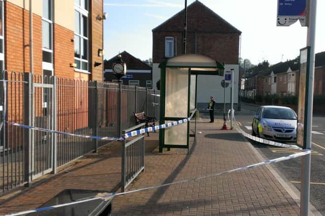 Scene of stabbing at Gainsborough bus station