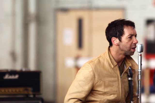 Damian Dalton Smith and Nick Berry of the band The Torn are pictured during filming of the music video.