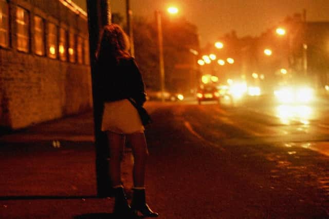 A prostitute at work
