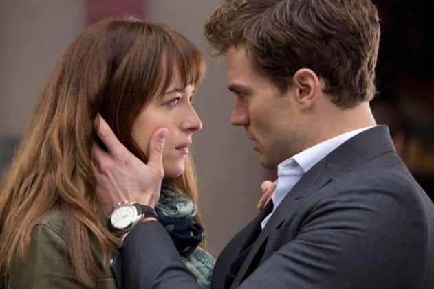 Dakota Johnson as Anastasia 'Ana' Steele and Jamie Dornan as Christian Grey. PA Photo/Universal Pictures.