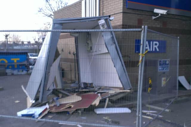 A JCB was used to pull a cash machine from the wall at a petrol station in Lea Road, Gainsborough
