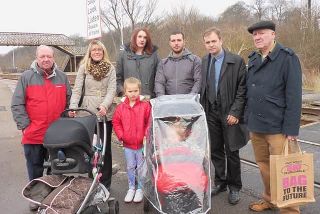 David Prescott with campaigners protesting against the bridge changes