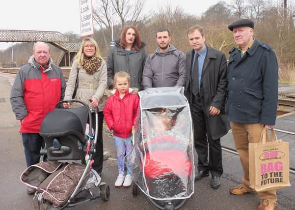 David Prescott with campaigners protesting against the bridge changes