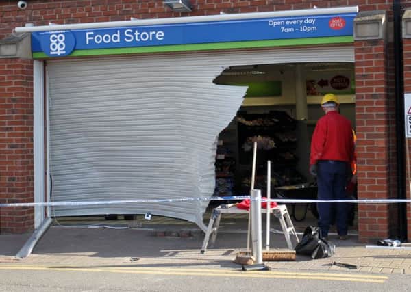 The clean up after another cash machine raid this time at Misterton Co-op on High Street.