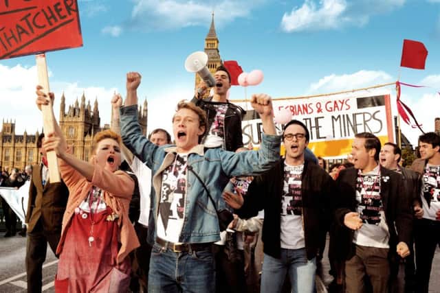 Pride with AYE MARSAY (Steph), GEORGE MACKAY (Joe), BEN SCHNETZER (Mark), JOSEPH GILGUN (Mike) and PADDY CONSIDINE (Dai). See PA Feature DVD DVD Reviews. Picture credit should read: PA Photo/Twentieth Century Fox Home Entertainment. WARNING: This picture must only be used to accompany PA Feature DVD DVD Reviews.