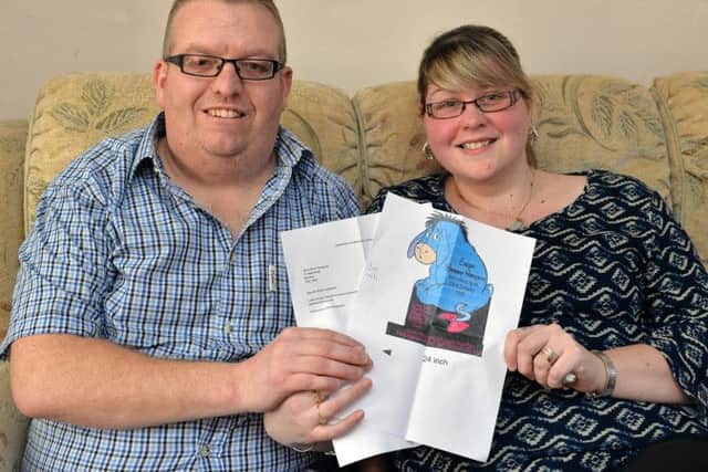 Emma and Keith Hampson are pleased the council have agreed to the design of headstone they wanted to erect in memory of their daughter Evelyn