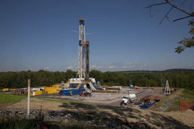 Fracking rigs like this one are a common site in America