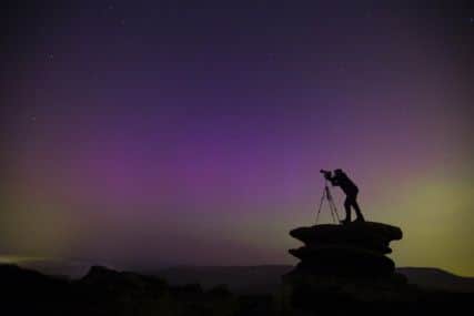 The Northern Lights, make a rare southerly appearance above a beauty spot known as Surprise View in the Derbyshire Peak District near Hathersage.
All Rights Reserved: F Stop Press Ltd. +44(0)1335 418629 www.fstoppress.com.