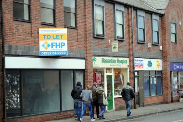 Worksop Town centre shops to let. Newcastle Avenue.