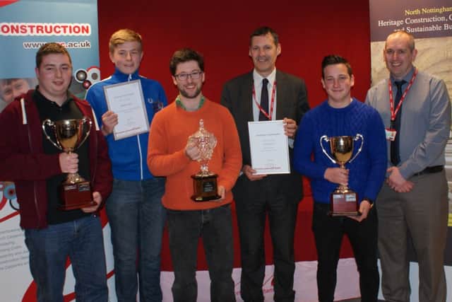 Jake Ellender, Matthew Mills, Calum Scott, Paul Baylis, Assistant Principal, Josh Hamilton and Chris Sulley.