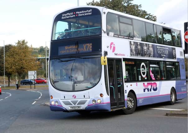 Picture shows the X78 bus service which Nick Barnfield and fiancee Sarah Cleaves and their 15 month-old girl Heidi were asked to leave by the bus driver. See copy RPYPEPPA. A young couple yesterday (Fri) told how they found themselves kicked off a bus and accused of racism - for singing the Peppa Pig theme to their baby daughter.Stunned Nick Barnfield and fiancee Sarah Cleaves were travelling home when they started singing to their 15 month-old girl Heidi.They said the youngster gets upset in crowded places and they hoped the tune from her favourite show - complete with pig-like snorts - would help calm her.But an Asian woman accused them of being racist and reported them to the driver of the X78 First service.rossparry.co.uk / Steven Schofield