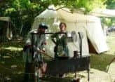 James and Angela Askins, of Dogs of War reenactment group