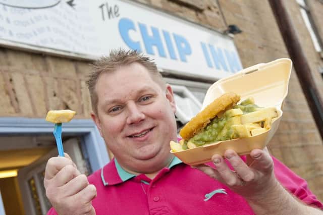 The Chip Inn, Whitwell and owner Tim Moncaster