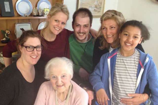 Fiona Eaglen, along with her daughters Lizzie Jordan and Sara Atkinson, have organised a ball to raise money for Macmillan in memory of Fiona's mother, Patricia Cunningham, who is pictured with her family.