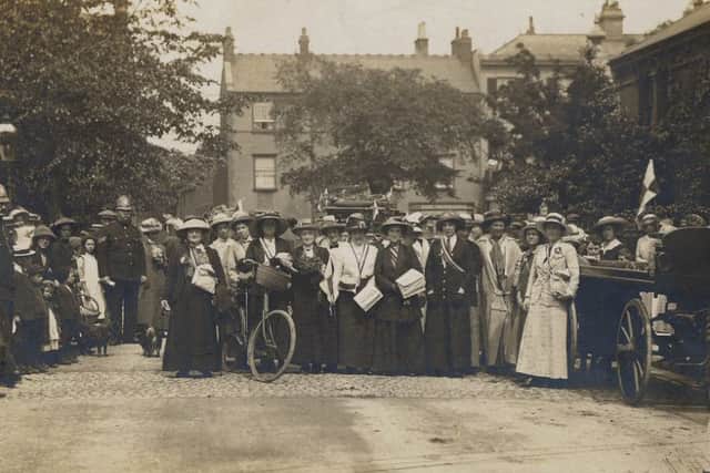 Mansfield branch of the Suffragettes: one of the pihotographs on display at the Archives Fun Open Day on Saturday (May 2).
