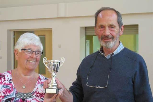 Margaret Duffy and Mike Larke won Gainsborough and District U3As Kurling Group's first competition