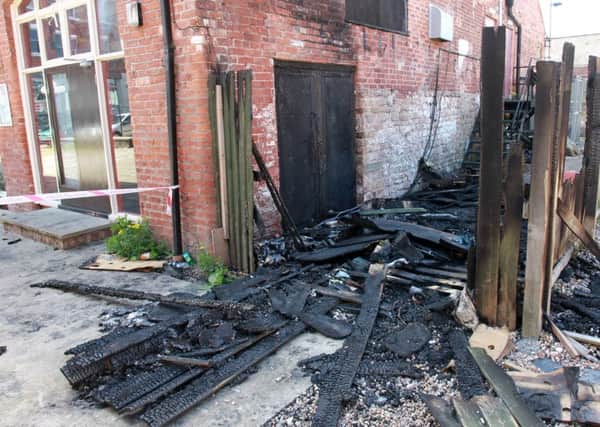 Fire damage at Disraeli's pub on Dock Road in Worksop.