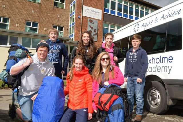Back l-r Thomas Arrand, 15, Chloe Hunter, 14 and Holly Armstrong, 14 and David Camfield, 14. Front l-r Tom Smith, 16, Lauren Hall, 15 and Maddy Chesman, 15. Picture: Marie Caley NEPB 09-05-15 D of E MC 2