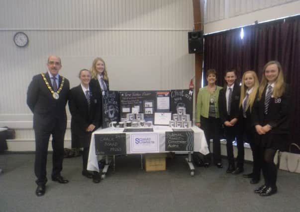 South Axholme Academy in Epworth organised a Young Enterprise Program. Pictured are students (from left) Hannah Piggott, Rachel Oliver, Olivia Hill, Charlotte Wilson and Connie Barnes.