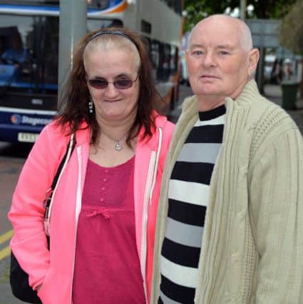 Local resident Yvonne Levy and her partner Kenneth Clarke were nearly hit when a Stagecoach bus mounted the pavement on Ryton Street, Worksop