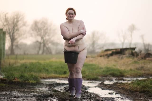 Angie Cox at Candy Farm nudist site.