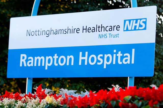 Sign for Rampton Hospital