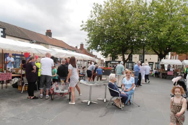 Crowle and Ealand Gala -  Community Group stalls in Crowle Market Place.