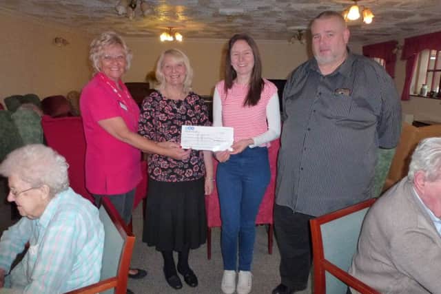 Rose Livermore, Manager, Pat Hodges, Activity Co-ordinator, Anna Spencer and Malcolm Dilly, Chairman of the Village Hall committee.