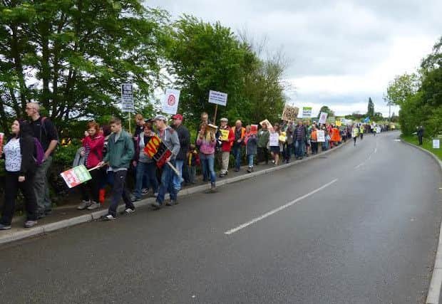 The Misson Community Action Group held a 'free frack parade' from Bawtry to Misson on Sunday 31st May