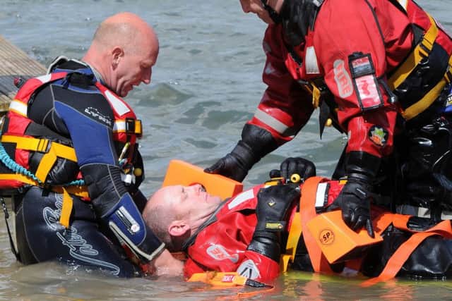 Water rescue at the Rescue Day at 7 Lakes. Picture: Andrew Roe