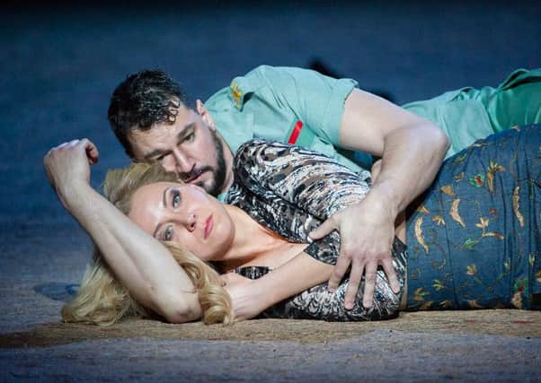 Justina Gringyte and Eric Cutler lead the cast of English National Opera's production of Carmen which is being screened live in Gainsborough next week. Picture: Alastair Muir