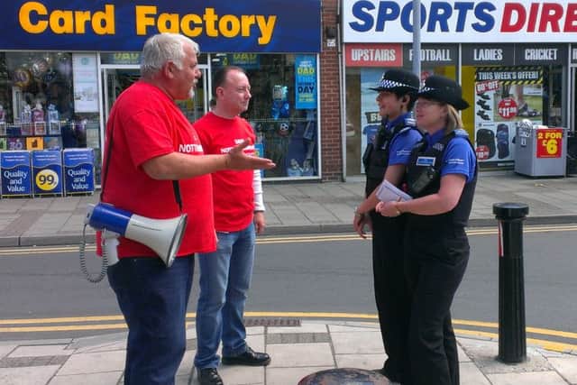Police Community Support Officers in Worksop on Wednesday