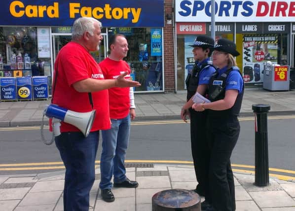 Police Community Support Officers in Worksop on Wednesday